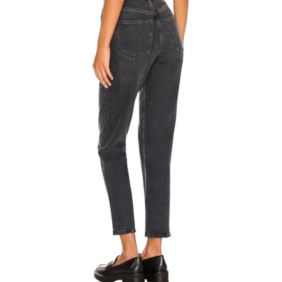 Agolde x Talula High Rise Taper Black Faded Jeans Size 27 Distressed Denim - Picture 3 of 14